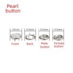 ⁦Bouton Pression Metal Cerceau Avec Pierre⁩ - الصورة ⁦2⁩