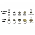 ⁦Bouton Pression Metal Simple (Q:1000PCS)⁩ - الصورة ⁦2⁩